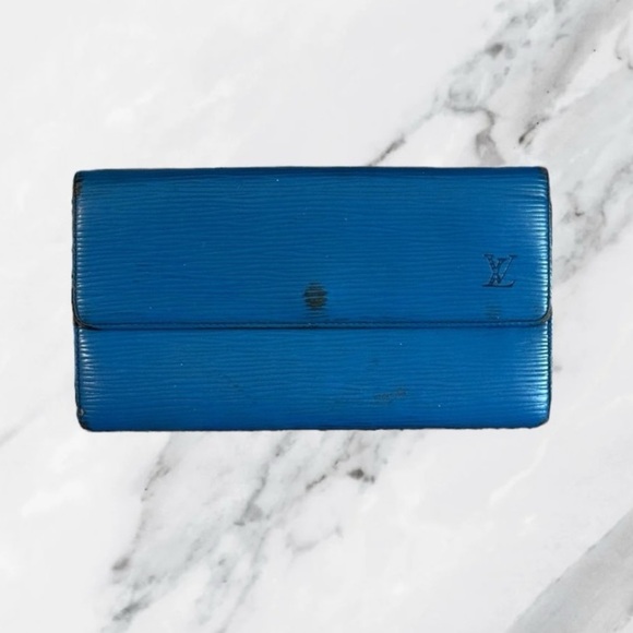 Louis Vuitton Vintage Blue Epi Leather Long Wallet - Picture 1 of 11